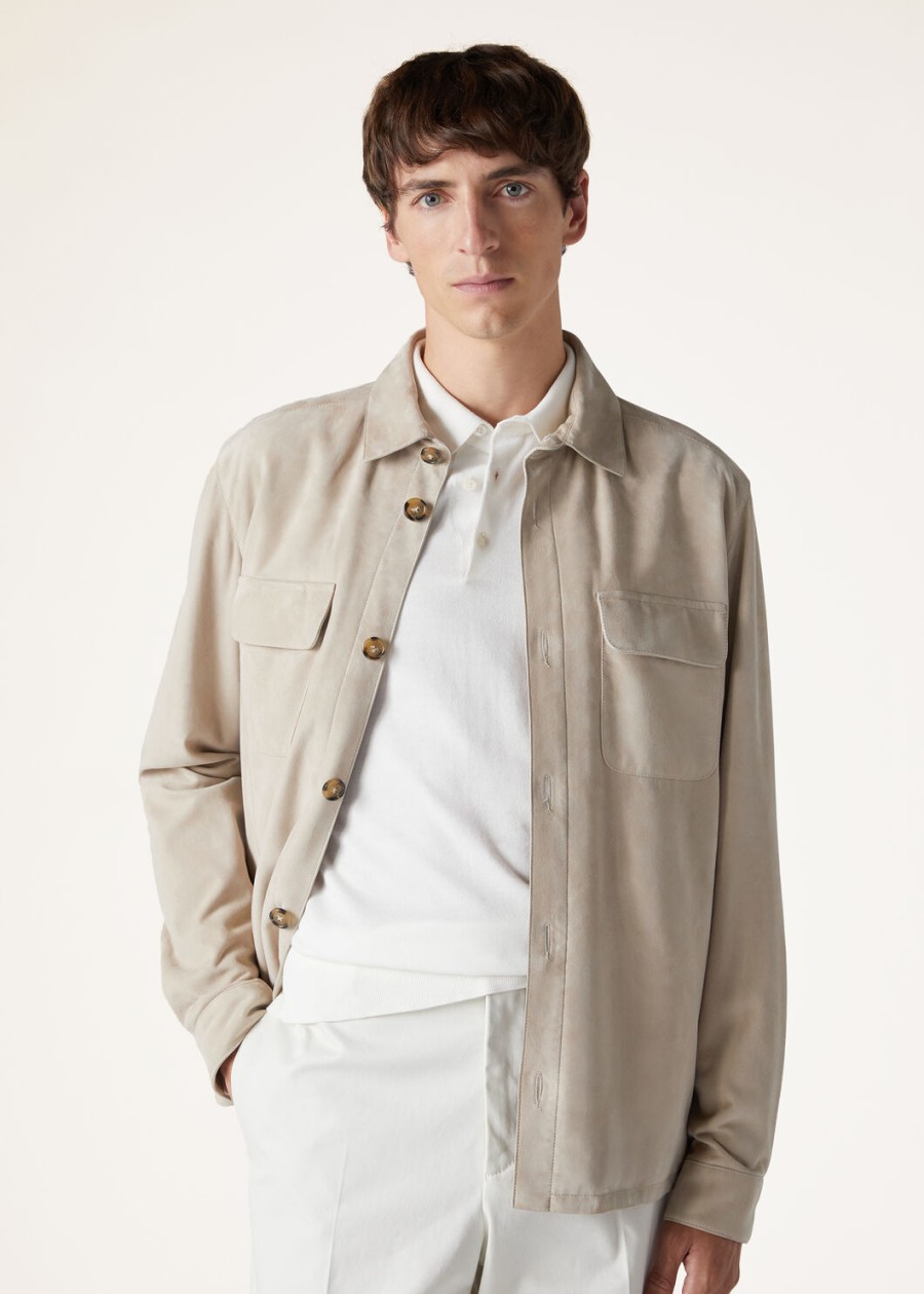 loro piana overshirt kidskin desert dunes