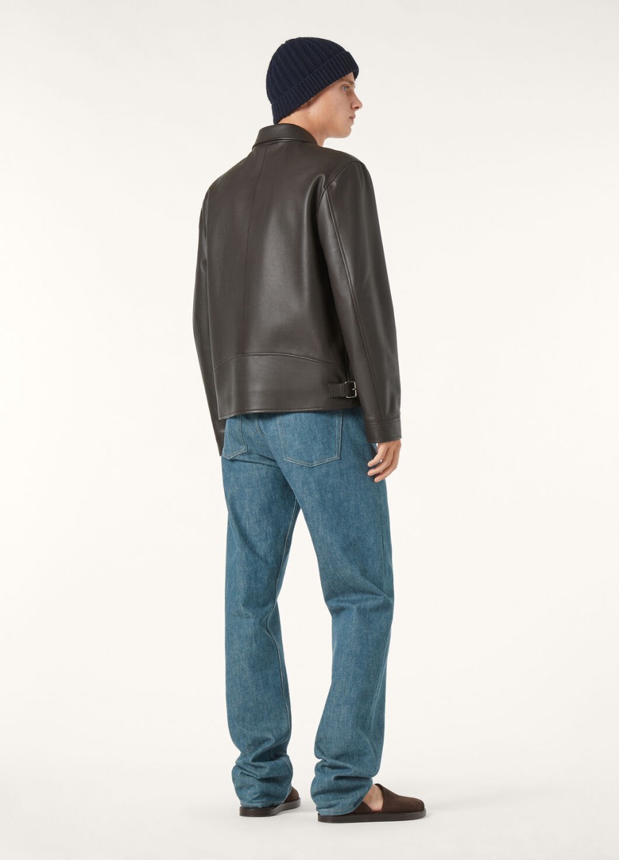 gail caviar kalfsleren blouson