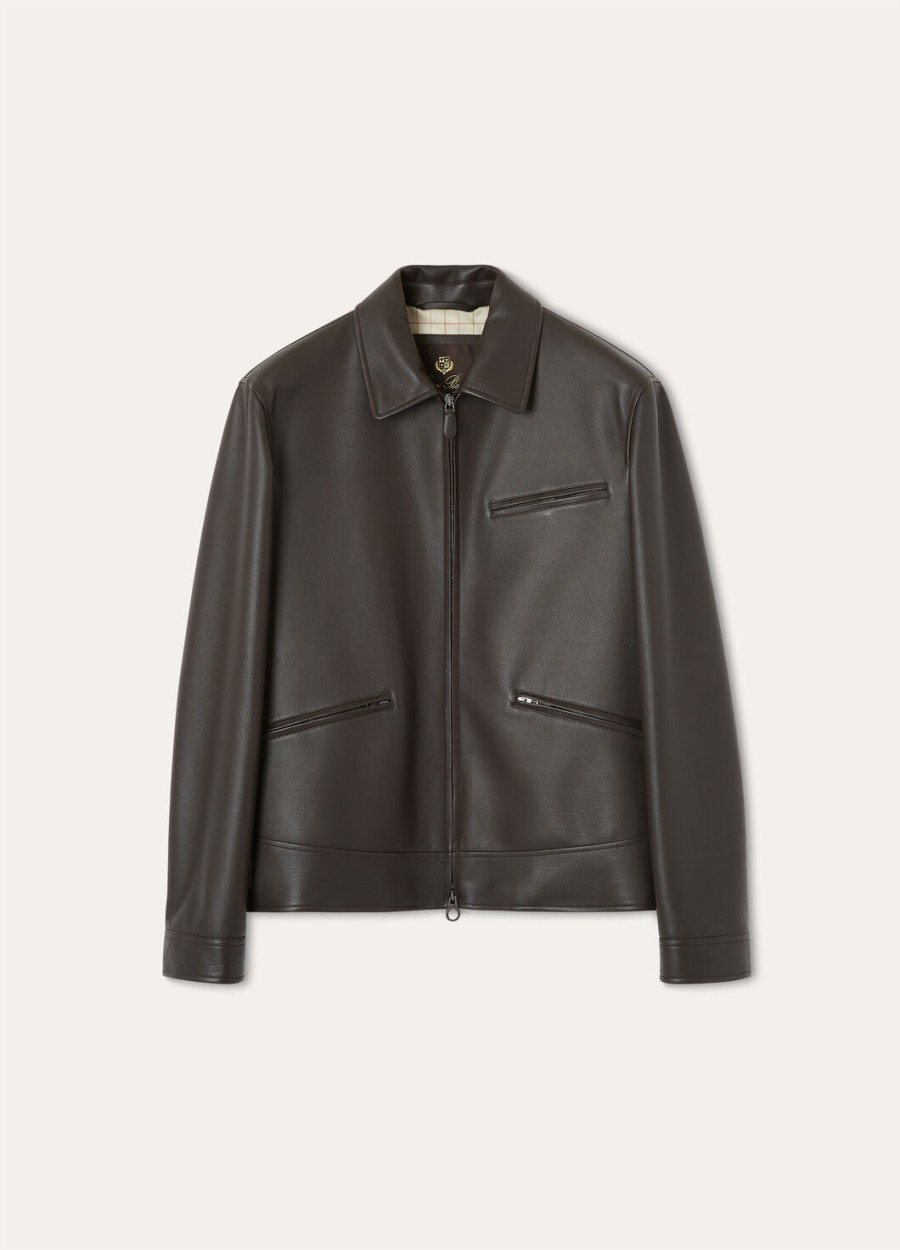 gail caviar kalfsleren blouson
