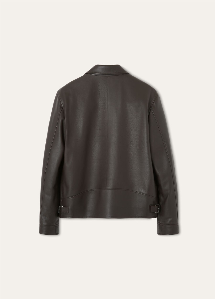 gail caviar kalfsleren blouson