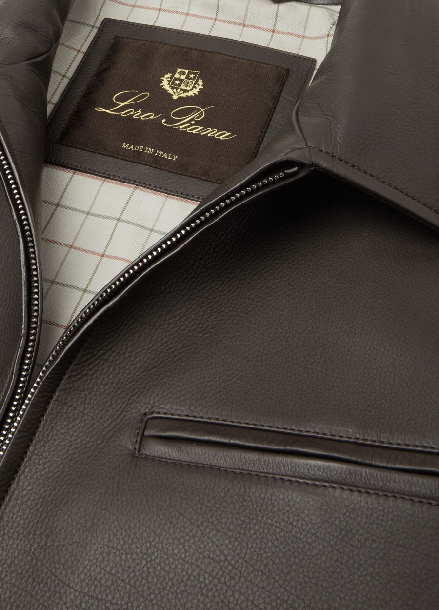 gail caviar kalfsleren blouson