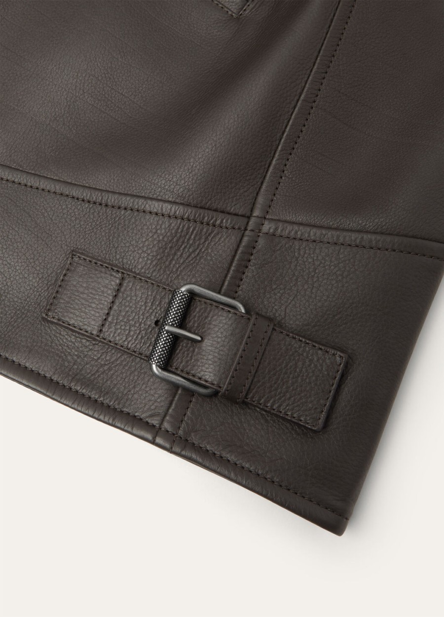 gail caviar kalfsleren blouson