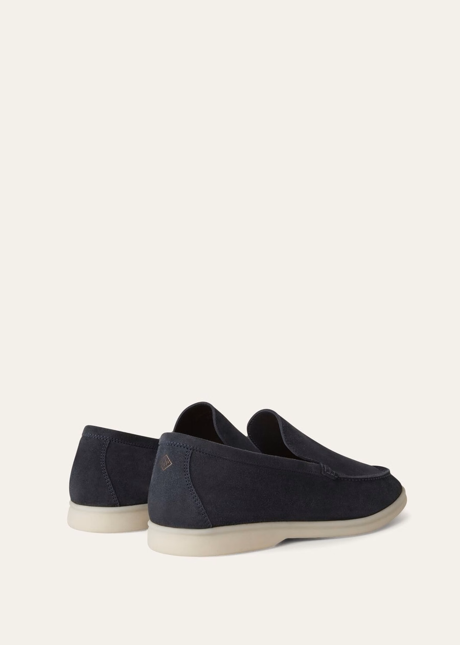 Summer Walk loafers van suède, klassiek blauw