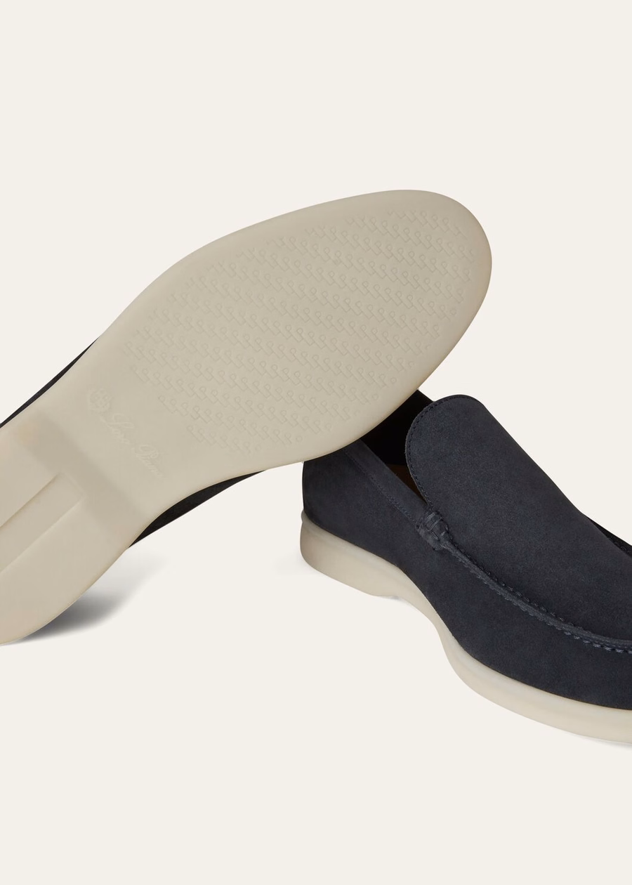 Summer Walk loafers van suède, klassiek blauw