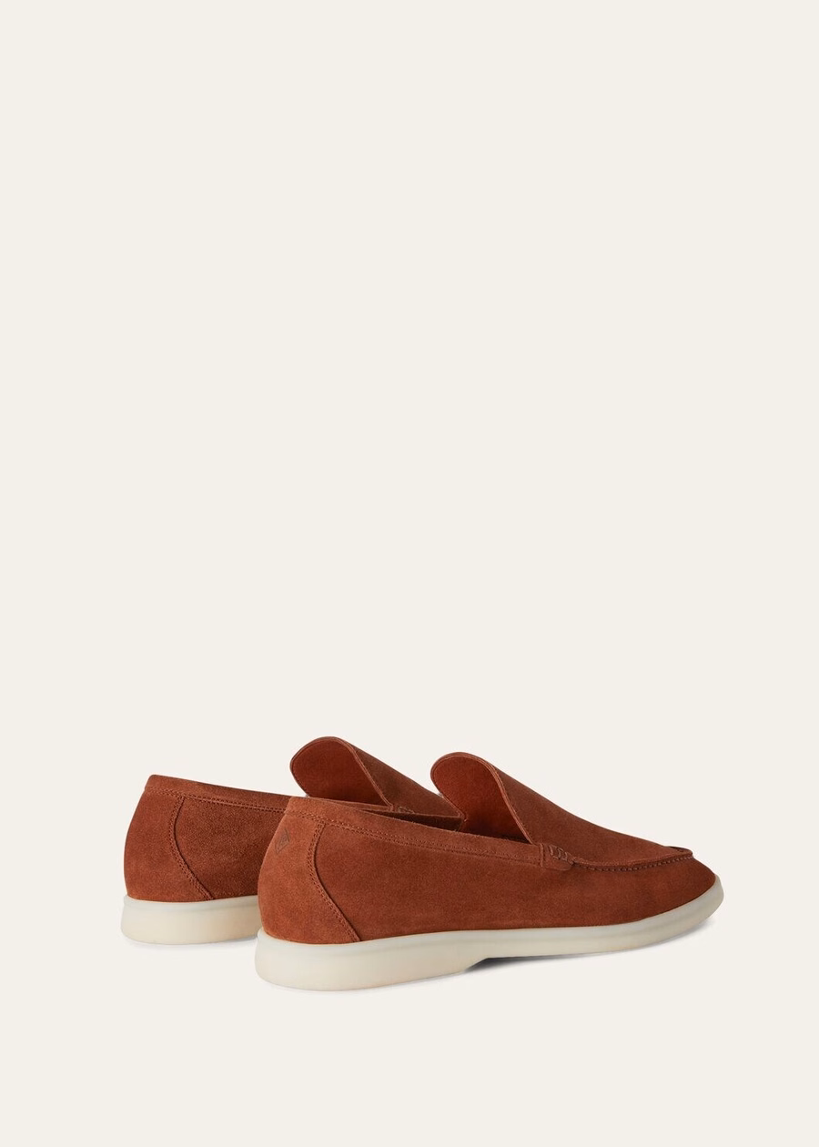Summer Walk loafers van suède, roestbruin