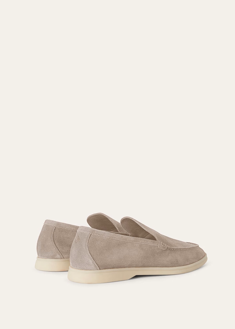 Summer Walk loafers van suède, klassiek beige