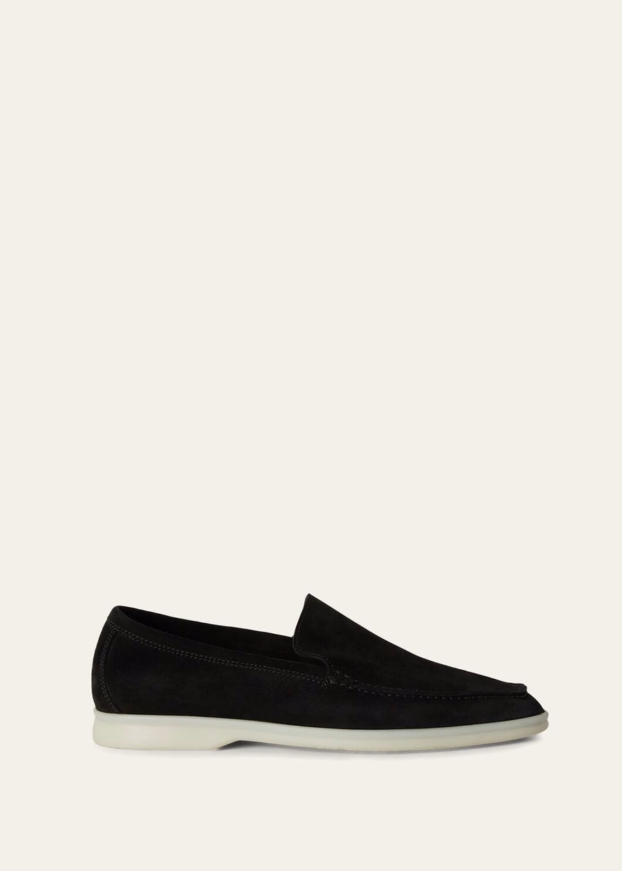 Summer Walk zwarte suède loafer