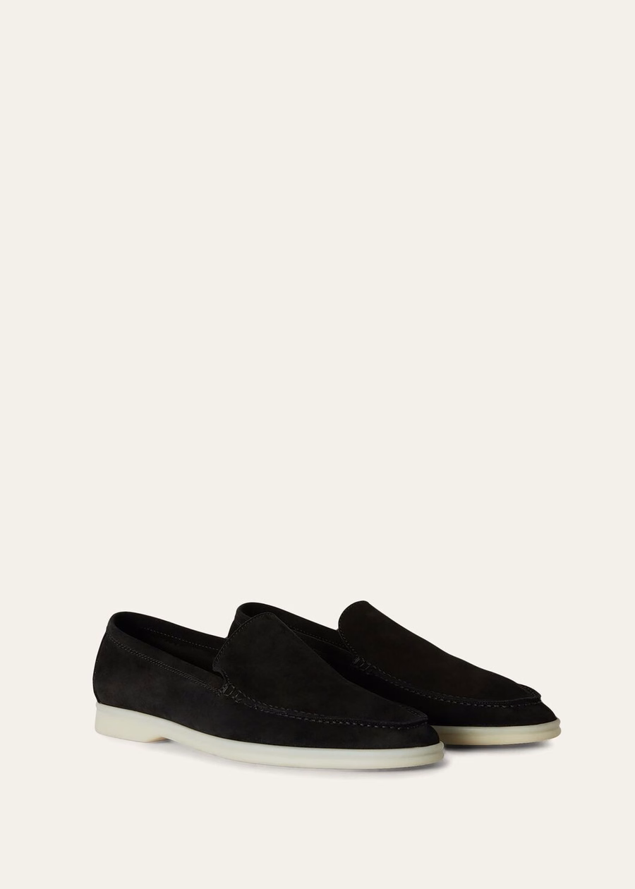Summer Walk zwarte suède loafer