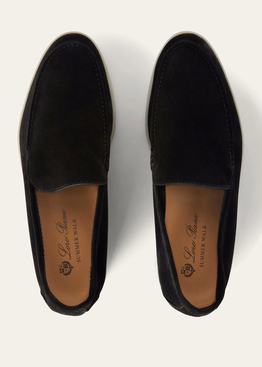 Summer Walk zwarte suède loafer