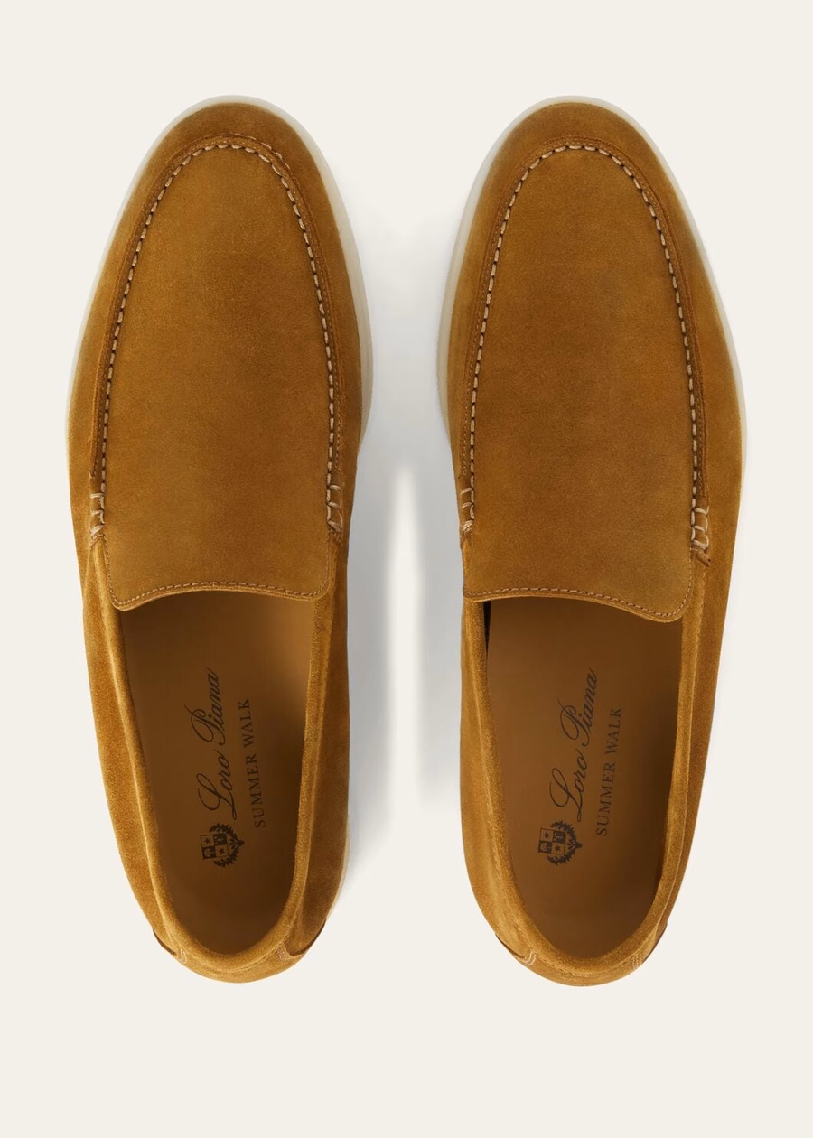 Summer Walk loafers van suède in beige