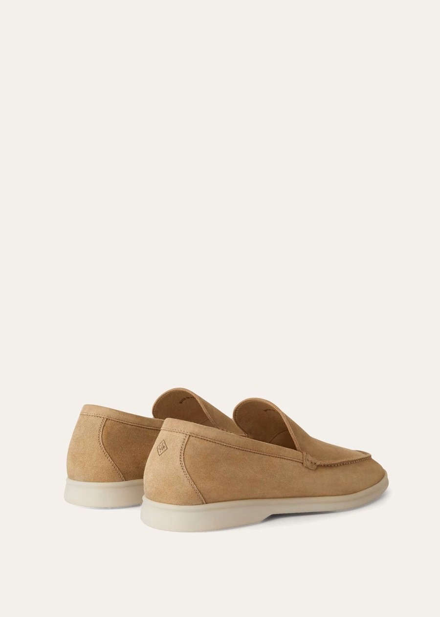 Summer Walk Loafers Suède Licht Hout Fum