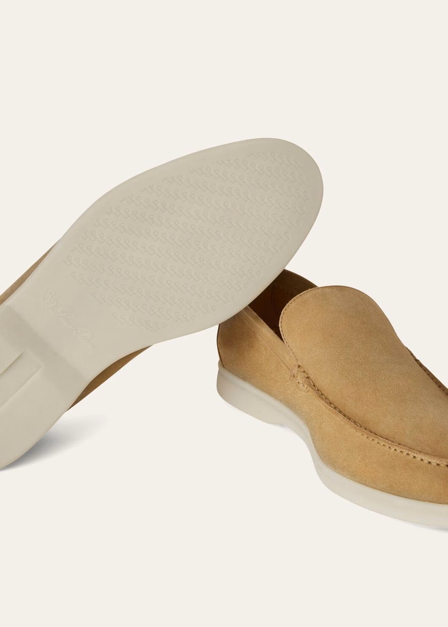 Summer Walk Loafers Suède Licht Hout Fum