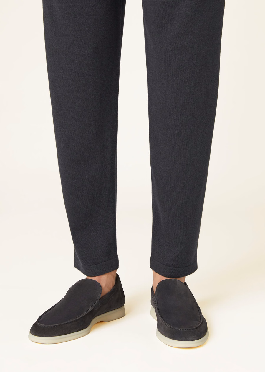 Summer Walk loafers van suède met kaviaarprint