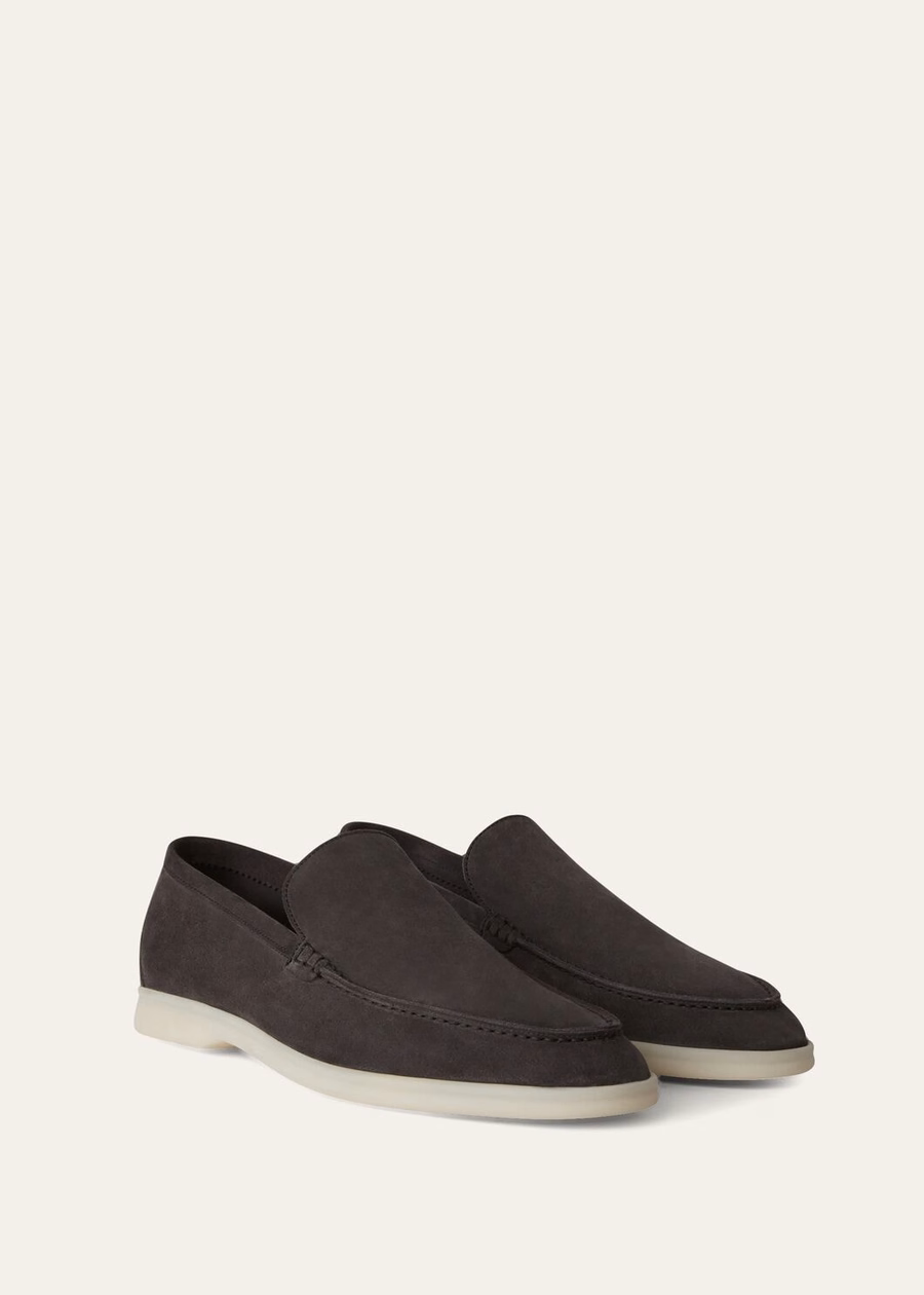 Summer Walk loafers van suède met kaviaarprint
