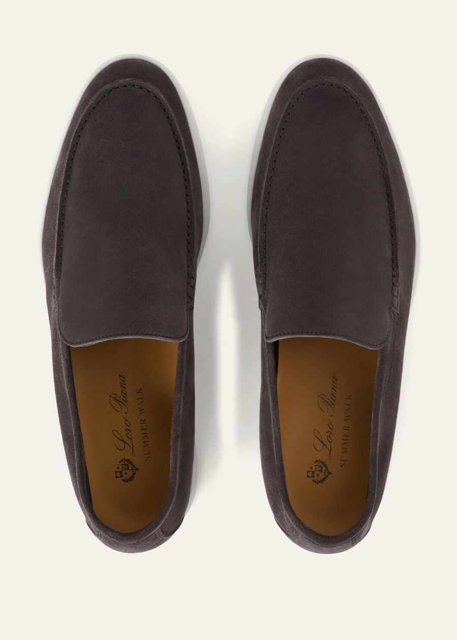 Summer Walk loafers van suède met kaviaarprint