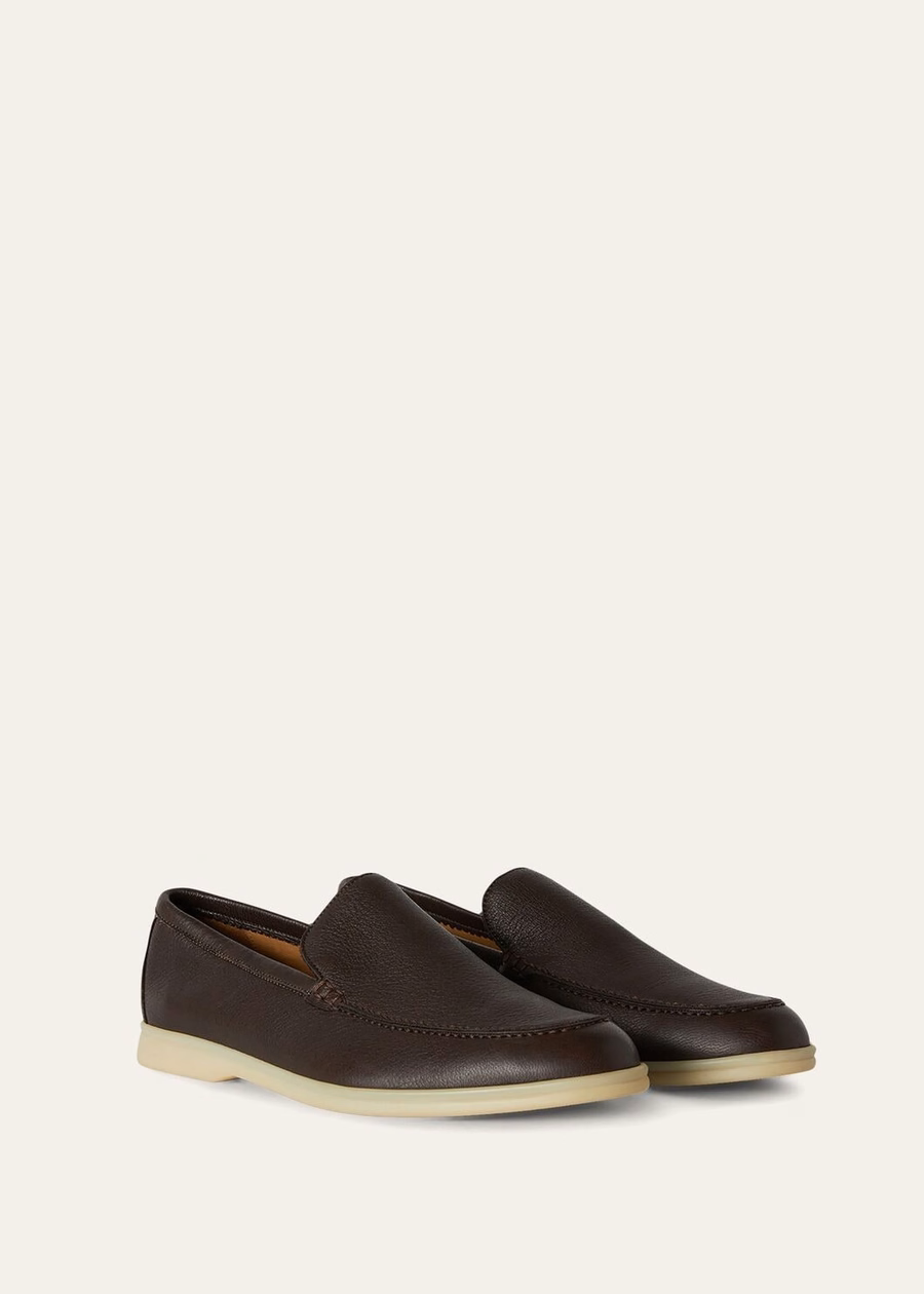Summer Walk loafers van elandleer, ultradonkerbruin