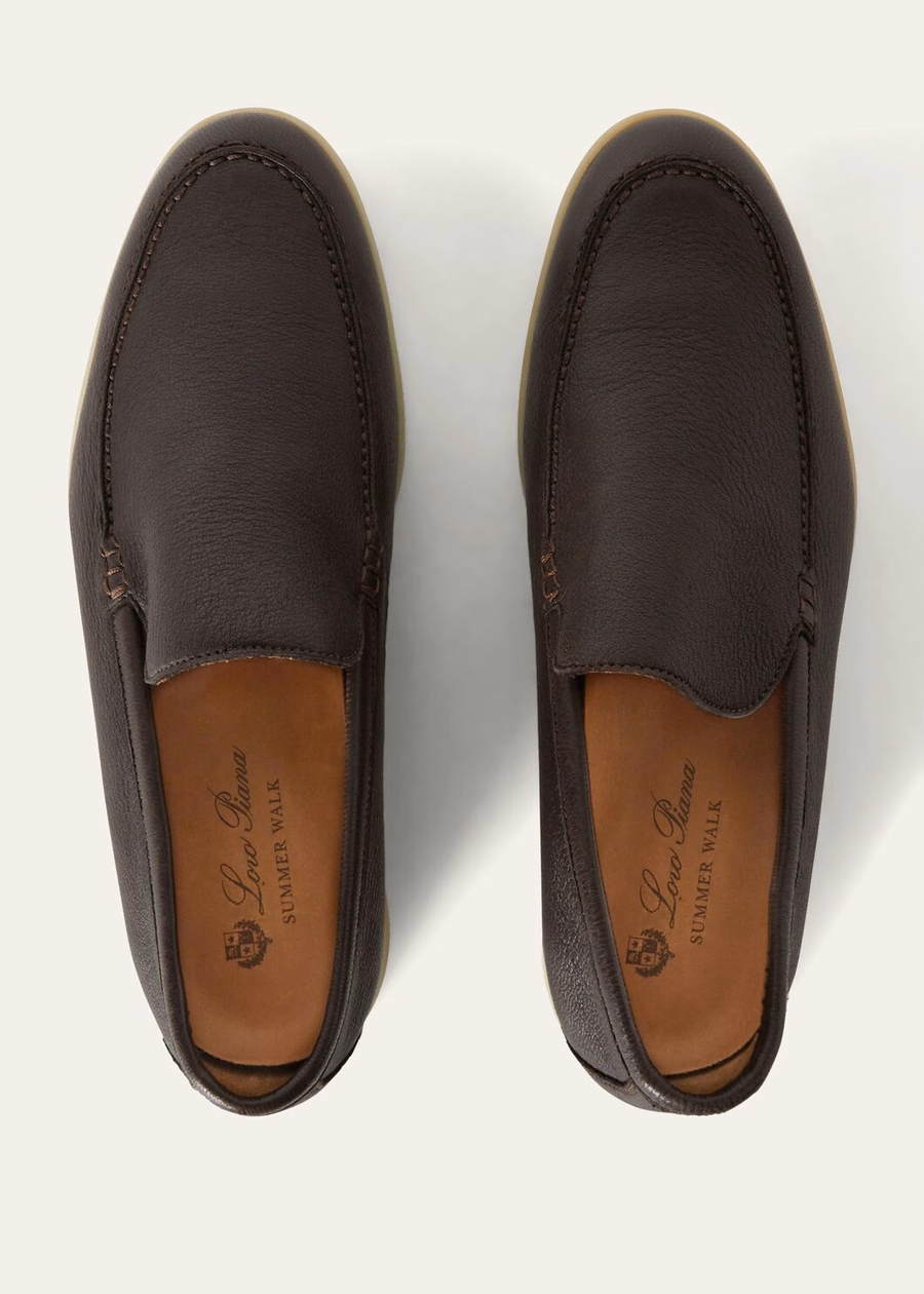 Summer Walk loafers van elandleer, ultradonkerbruin