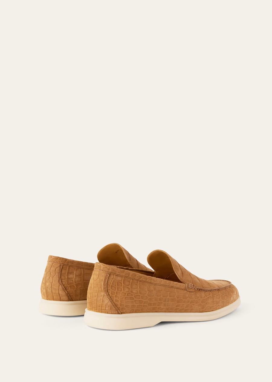 Summer Walk Light Cuir loafers van alligatorleer