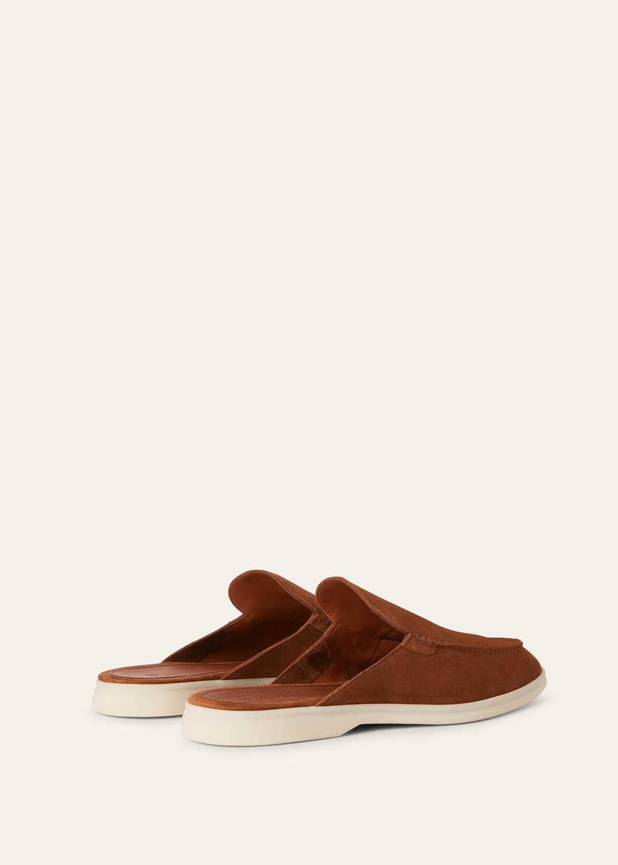 Babouche Walk loafer van bruin kalfsleer suède