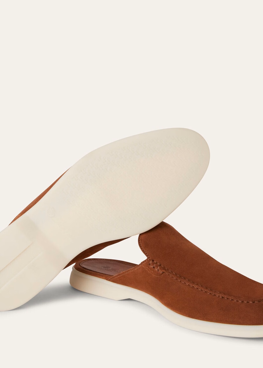 Babouche Walk loafer van bruin kalfsleer suède