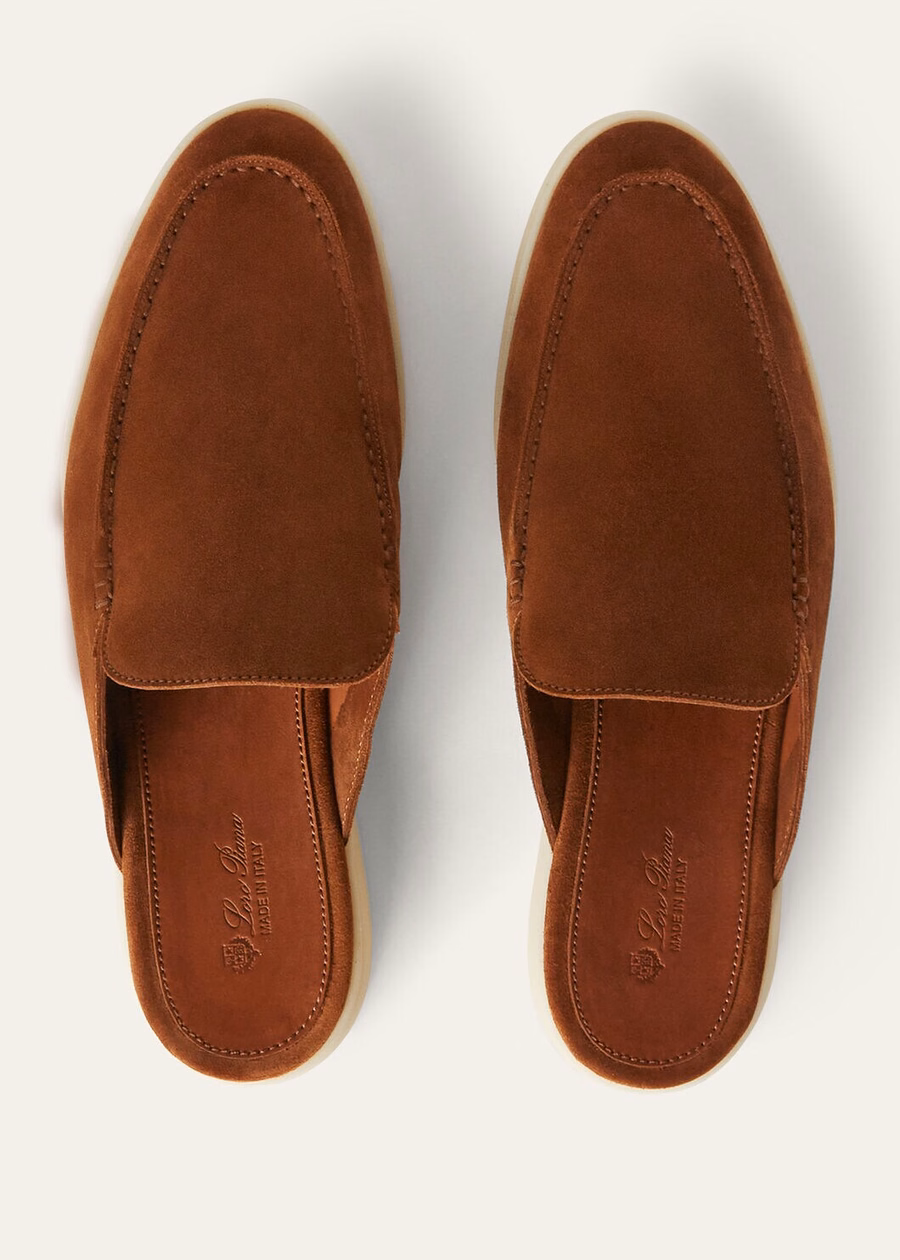 Babouche Walk loafer van bruin kalfsleer suède