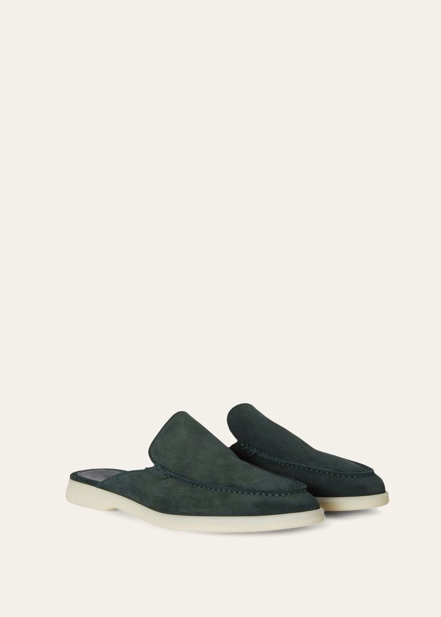 Babouche Walk suède loafers Donkergroen