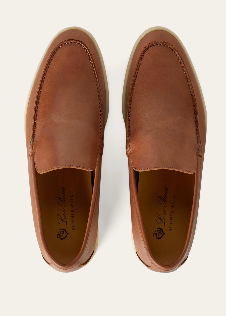Summer Walk loafers van kalfsleer, bruin Havana