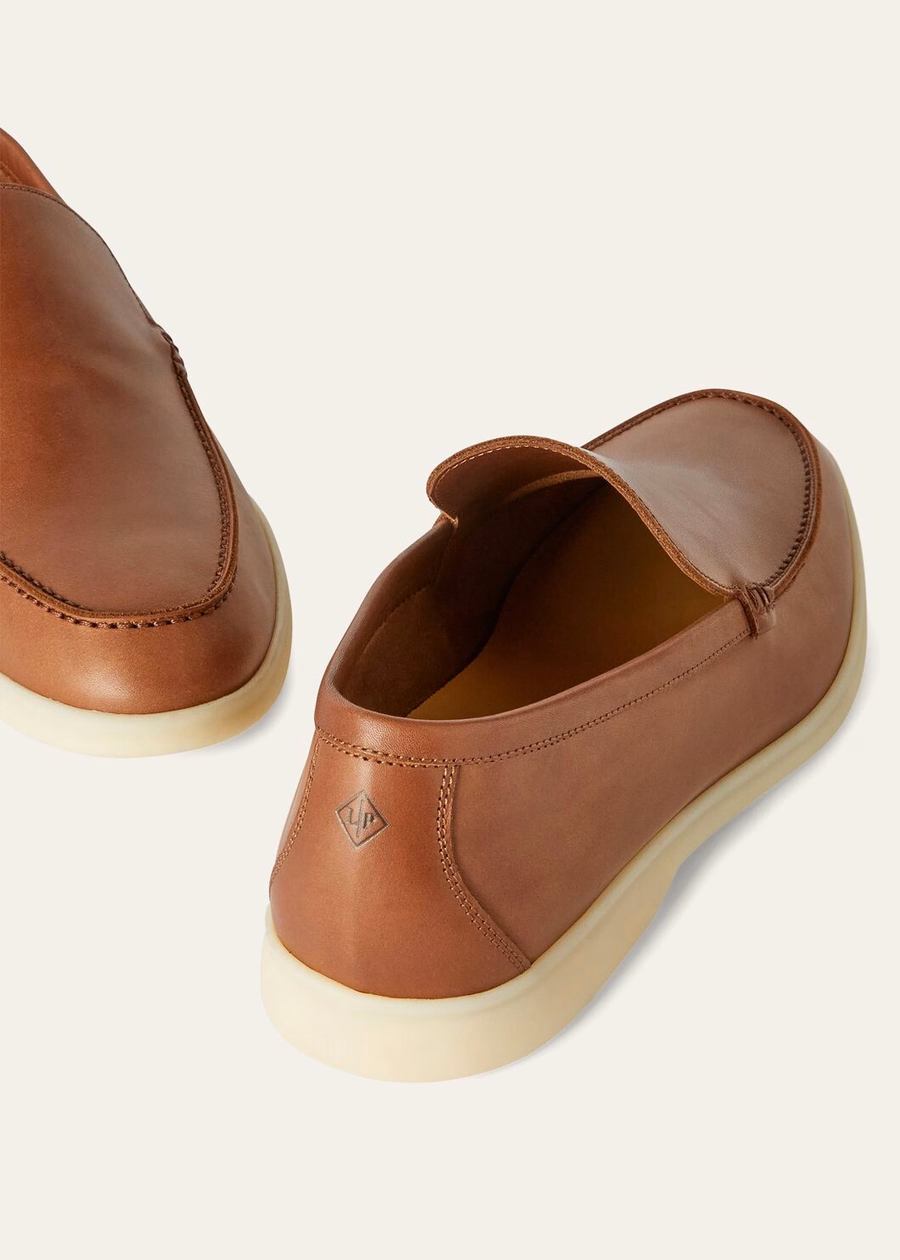 Summer Walk loafers van kalfsleer, bruin Havana