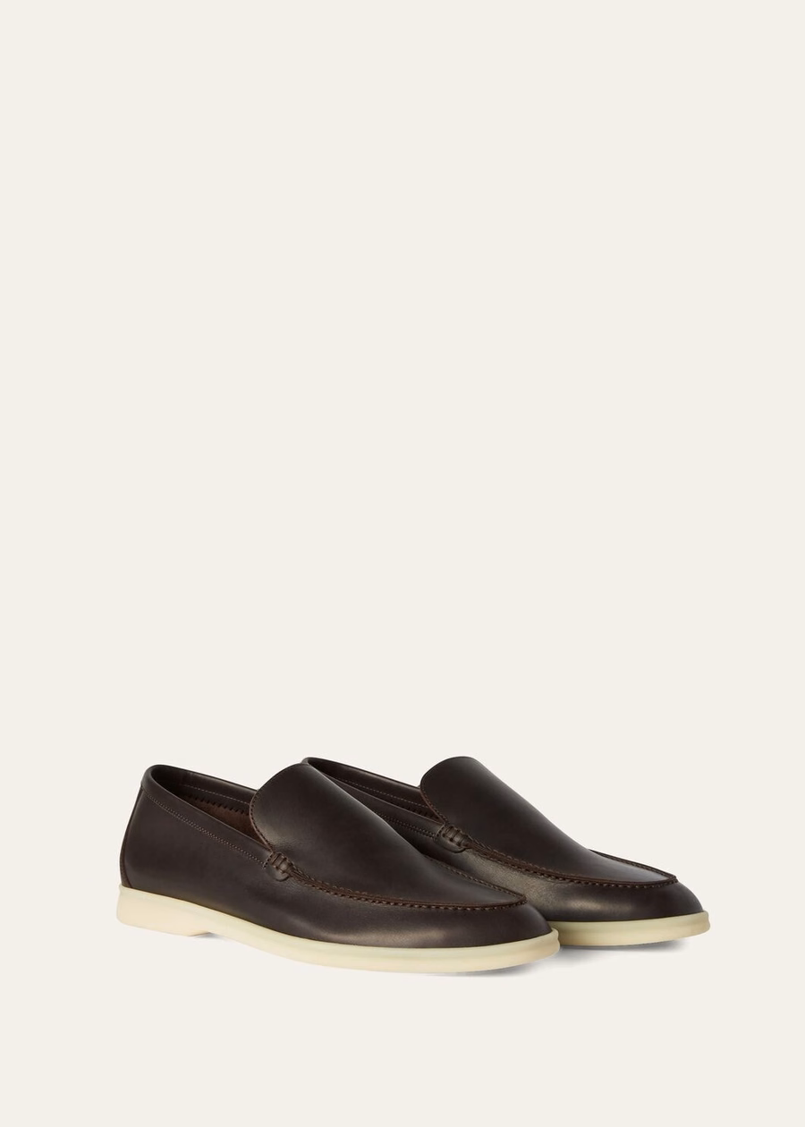 Summer Walk kalfsleren loafers, chocoladebruin