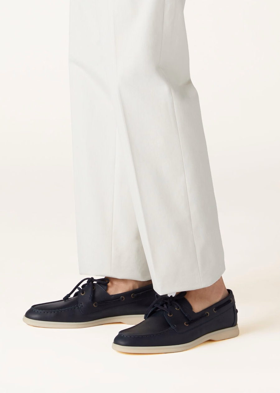Sea-Sail Walk Loafer van kalfsleer met petroleumprint