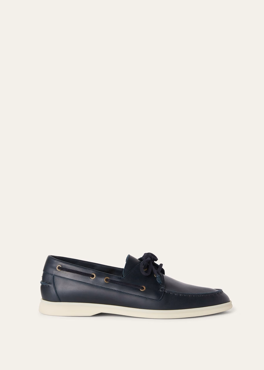 Sea-Sail Walk Loafer van kalfsleer met petroleumprint