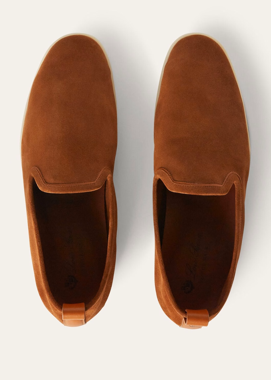 Venice Walk loafers van suède, bruin kalfsleer