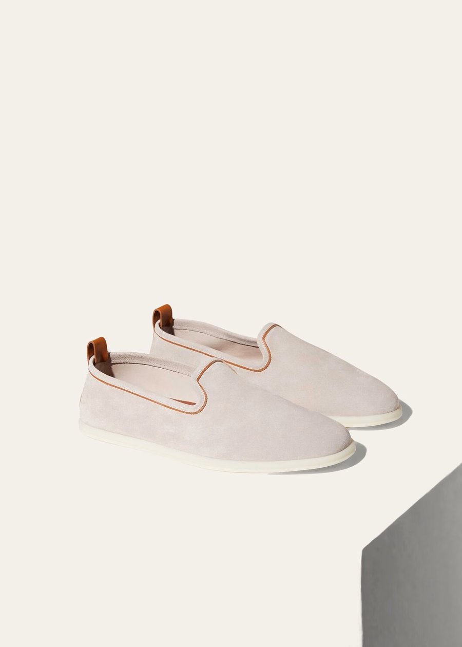 Venice Walk loafers van suède, klassiek beige