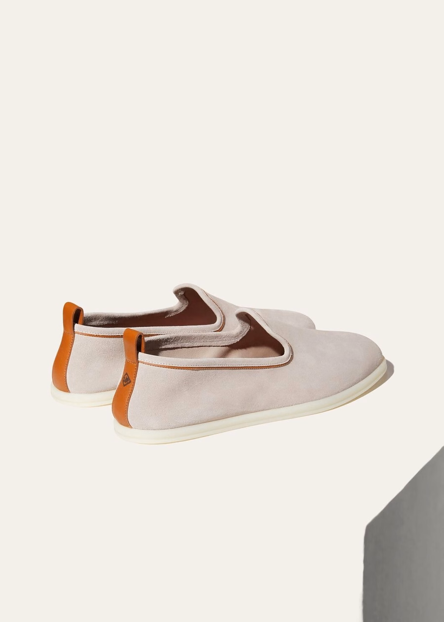 Venice Walk loafers van suède, klassiek beige