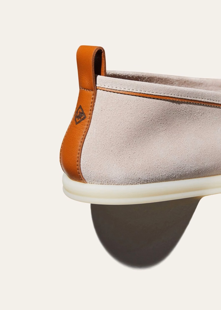 Venice Walk loafers van suède, klassiek beige