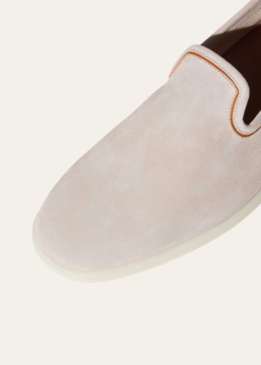 Venice Walk loafers van suède, klassiek beige