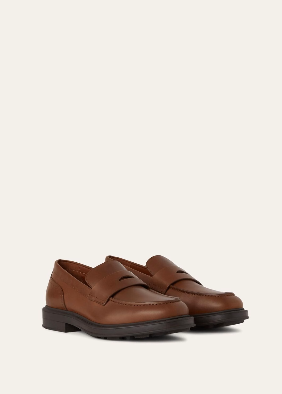Travis loafer in Havana bruin kalfsleer