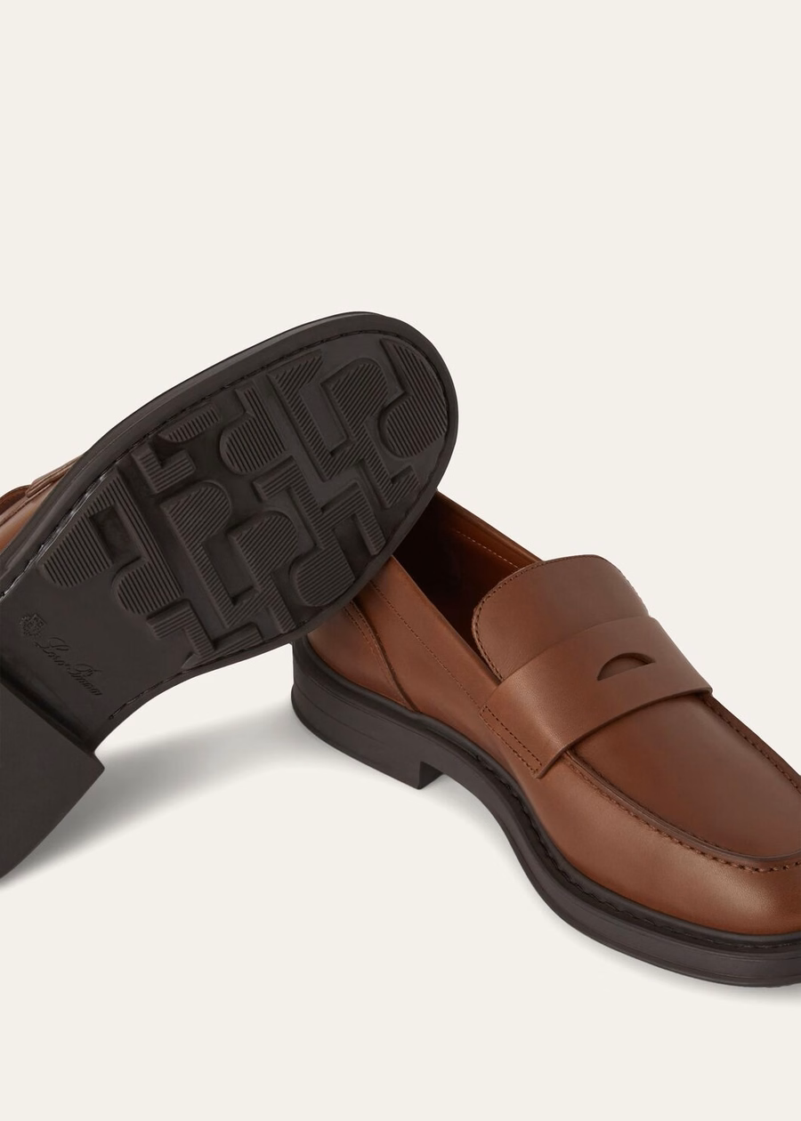 Travis loafer in Havana bruin kalfsleer