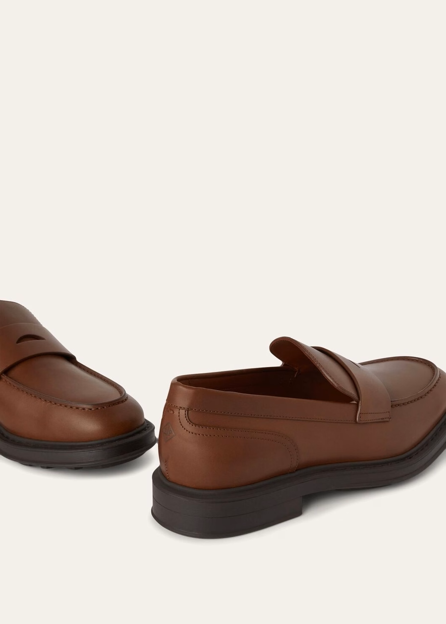 Travis loafer in Havana bruin kalfsleer