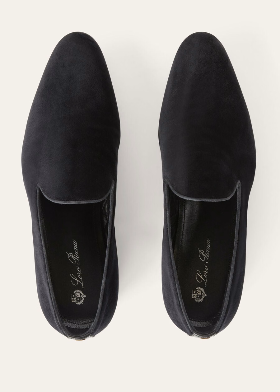 Henry Walk slippers van katoen en zijde, zwart