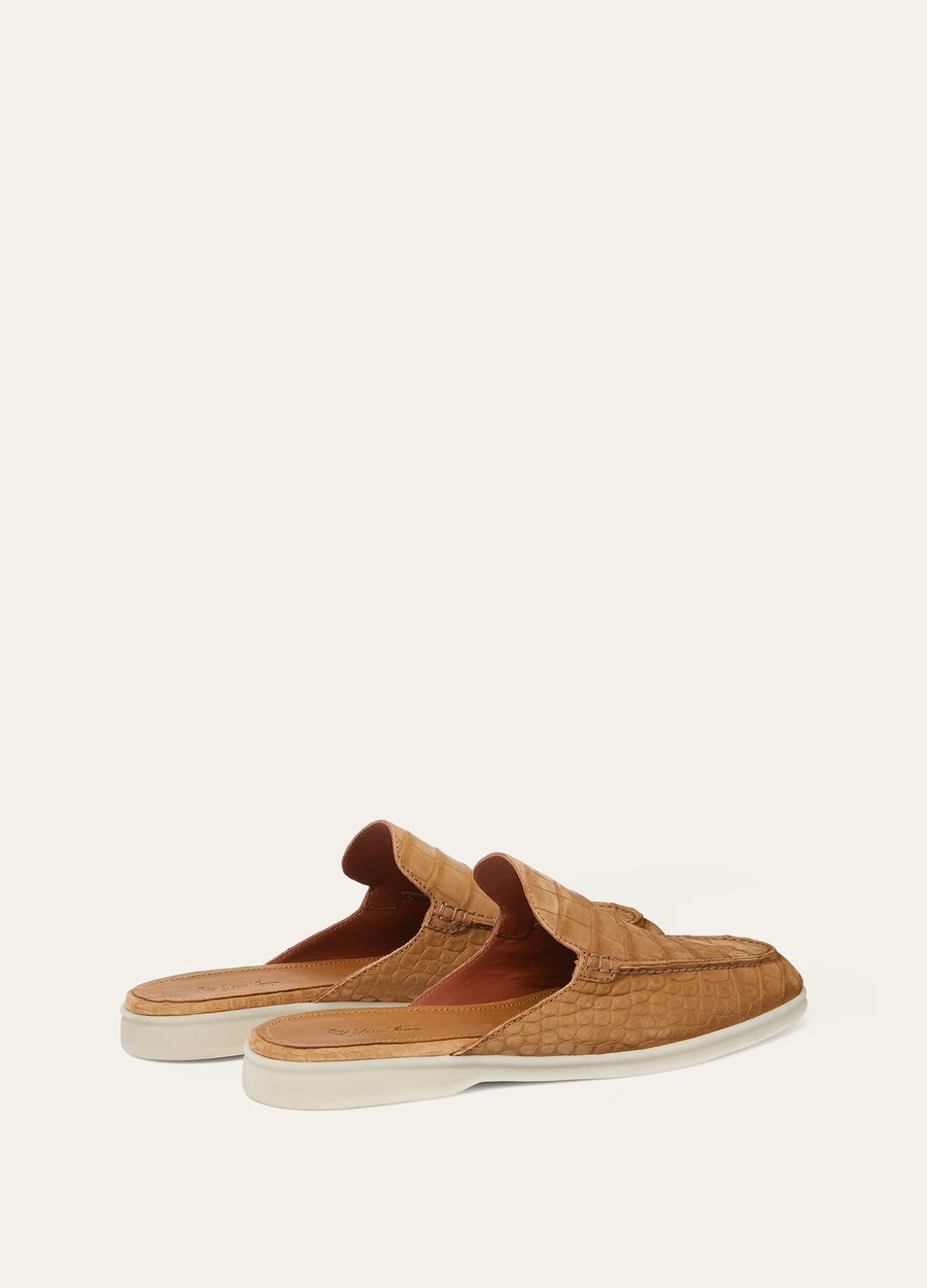 Babouche Walk Loafer in licht Cuir alligatorleer