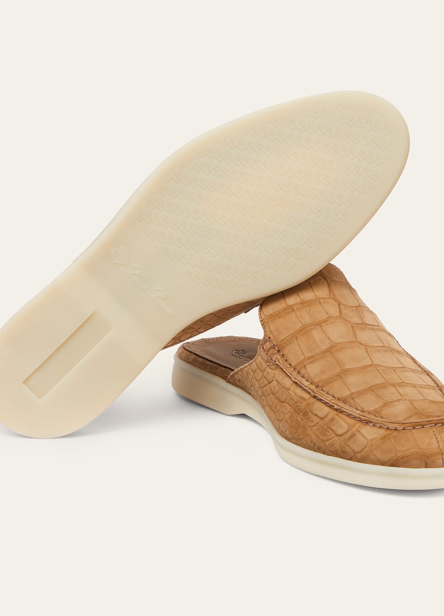 Babouche Walk Loafer in licht Cuir alligatorleer