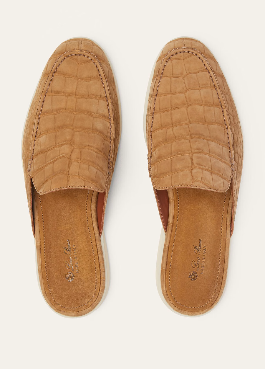 Babouche Walk Loafer in licht Cuir alligatorleer