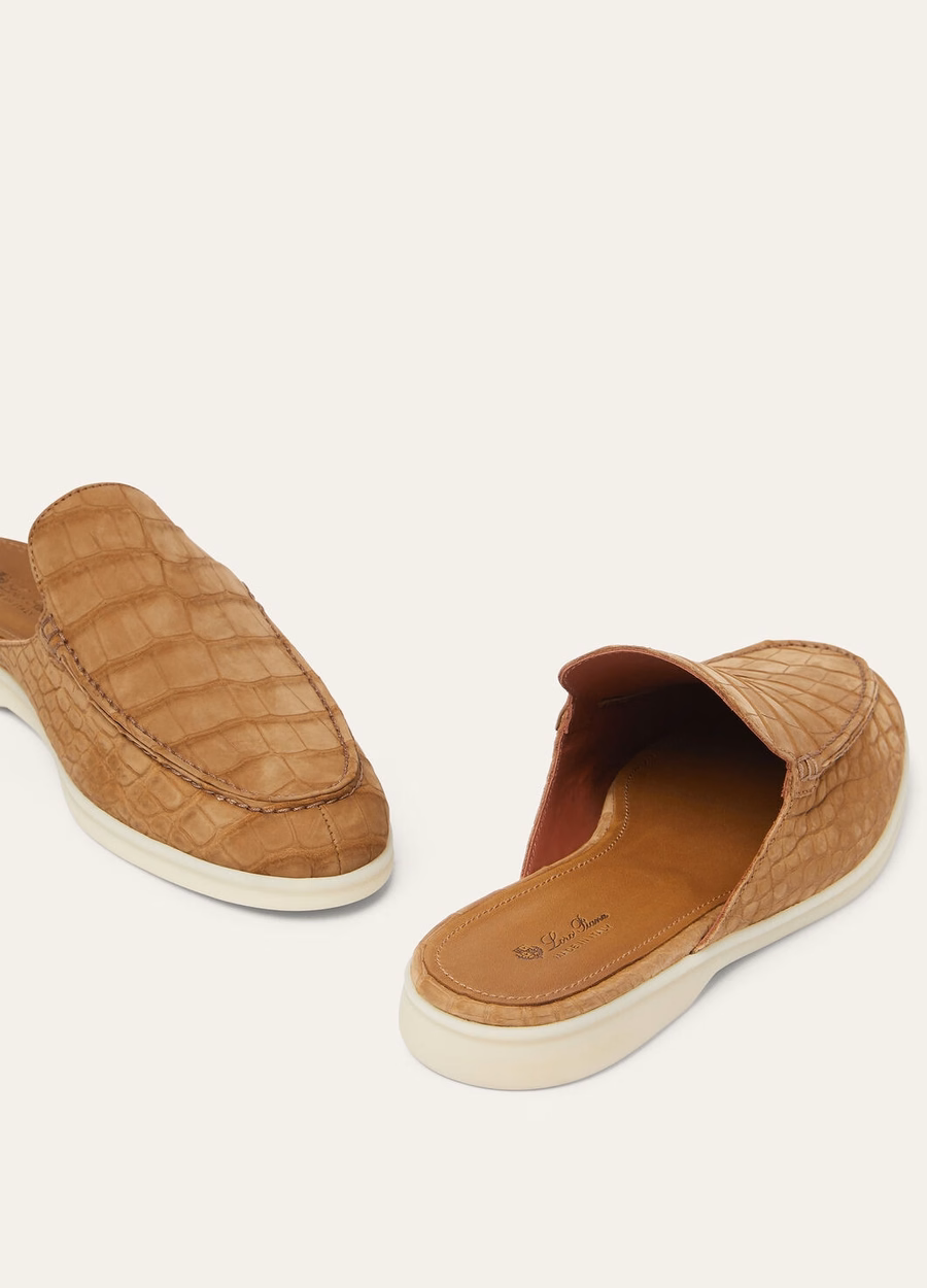 Babouche Walk Loafer in licht Cuir alligatorleer