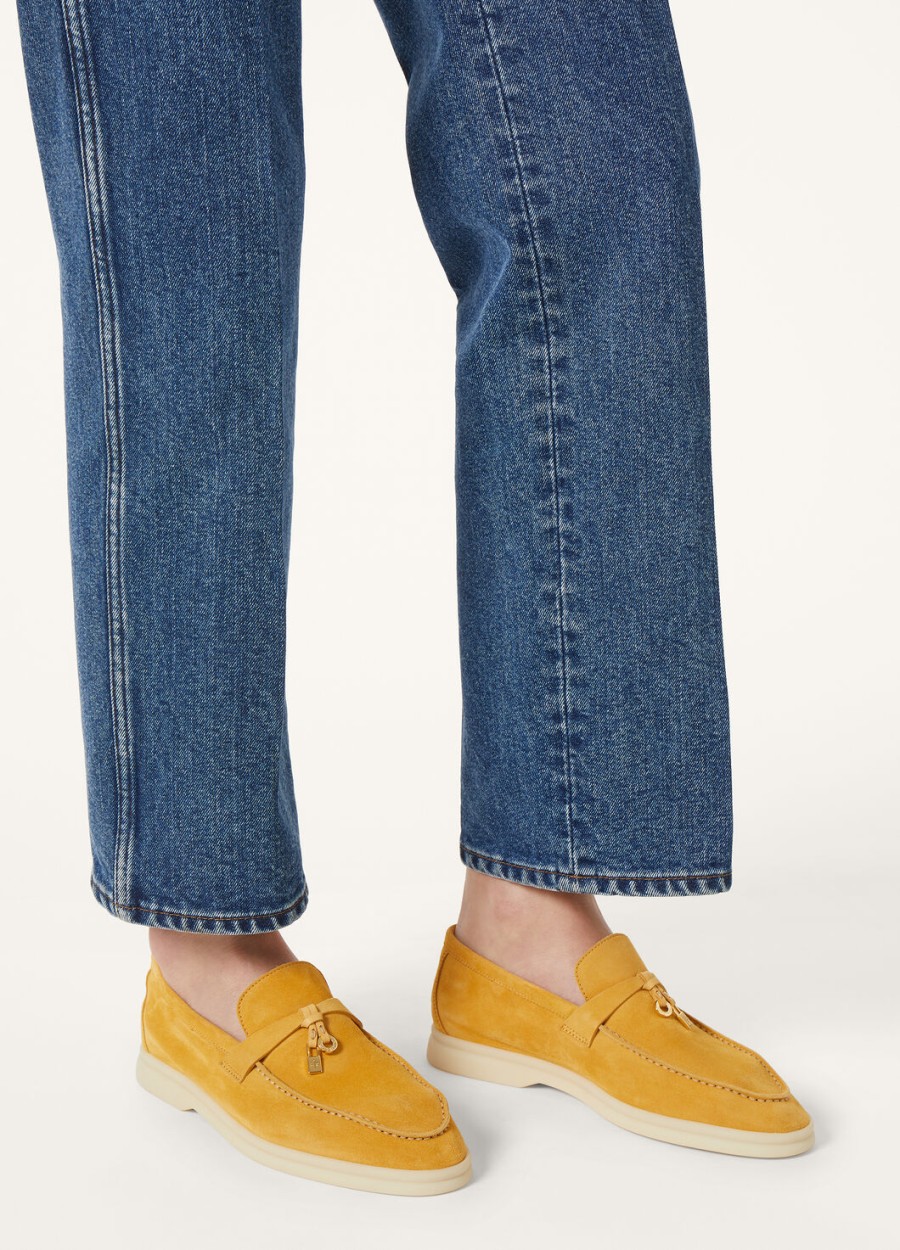 summer charms walk loafers suède saffraan thee