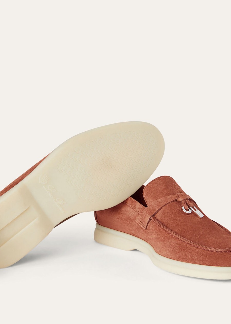 summer charms walk loafers suède stoffen oranje