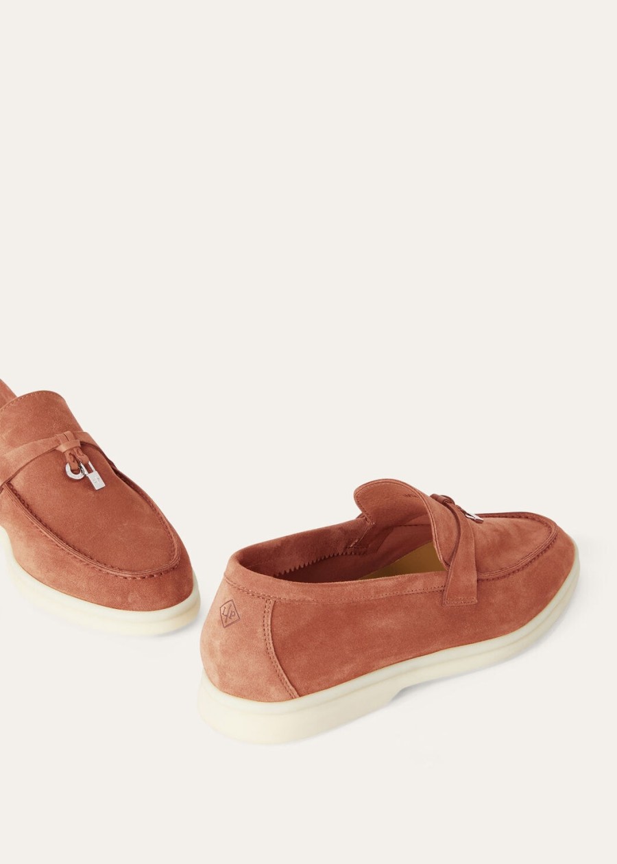 summer charms walk loafers suède stoffen oranje