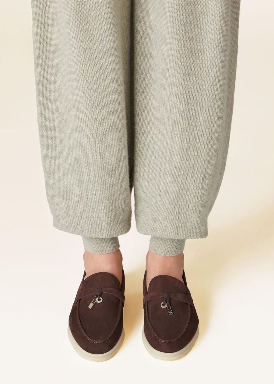 summer charms walk loafers suède chocolade