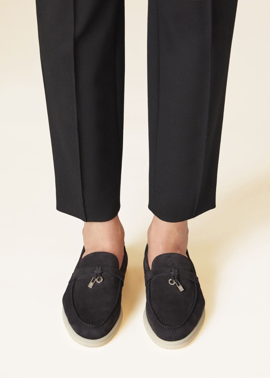 summer charms walk loafers suede caviar