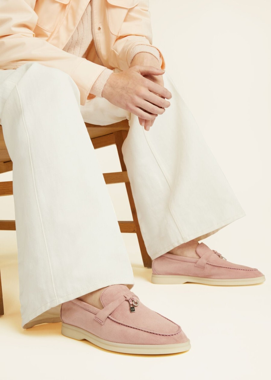 summer charms walk loafer suede flowing cherry